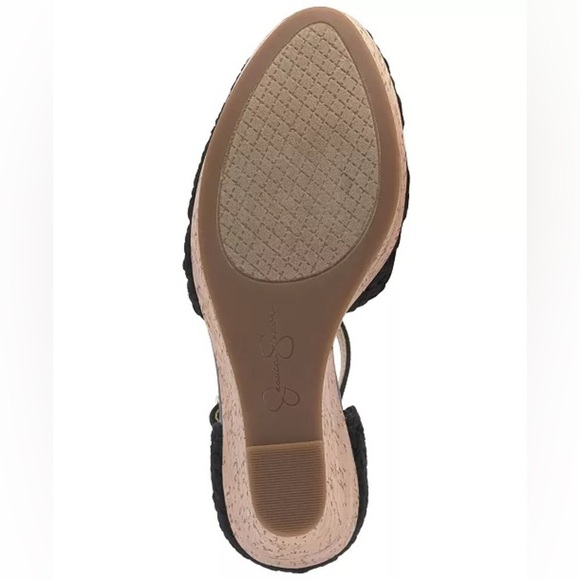 JESSICA SIMPSON Marshela Ankle-Strap Platform Wedge Sandals Woven Cutout shoes - Picture 4 of 16